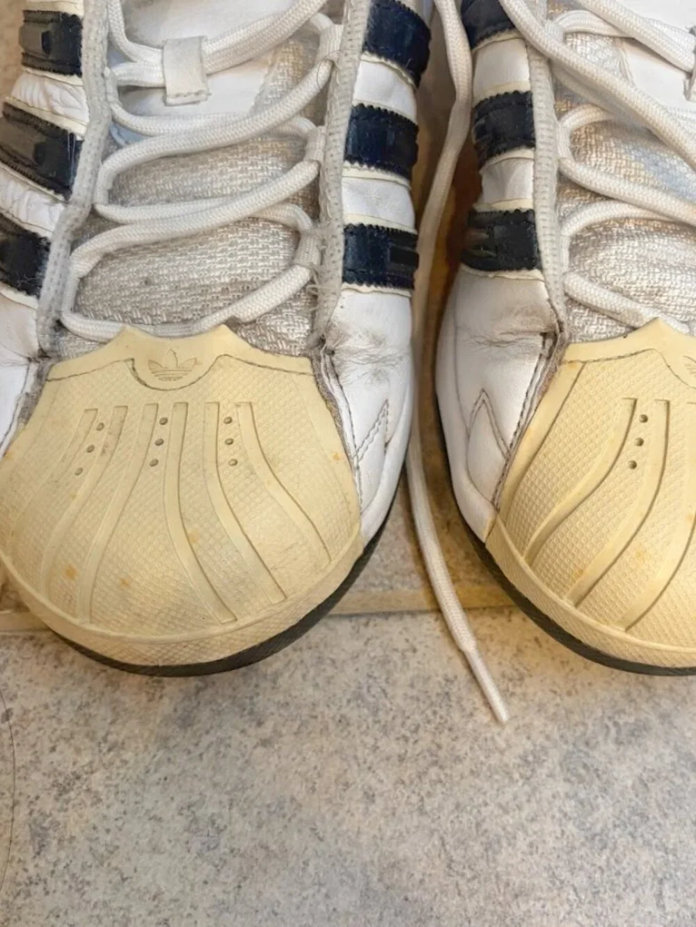 Adidas Superstar Leather Vintage Lace Up Low Top Shell Toe Sneakers